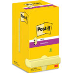 POST-IT Lot de 12 recharges repositionnables ZNOTES SUPERSTICKY 90 feuilles. Format 7,6 x 7,6cm. Jaune