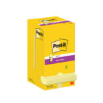 POST-IT Lot de 12 recharges repositionnables ZNOTES SUPERSTICKY 90 feuilles. Format 7,6 x 7,6cm. Jaune – Image 2