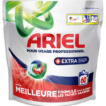 ARIEL Sachet 60 doses de lessive liquide concentrée 3 en 1 Pods Ultra détachant formule professionnelle