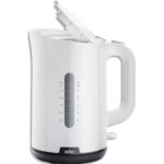 DELONGHI Bouilloire blanche 2200 W, capacité 1,7L. Ebullition rapide. L21,7xP16xH26cm
