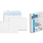 GPV Bloc de 50 enveloppes auto-adhésives 90g blanches précasées format 114x162 mm référence 6612