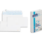 GPV Bloc de 50 enveloppes auto-adhésives 90g blanches précasées format 110x220 mm référence 6615