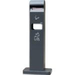 PROBBAX Cendrier sur pied avec poubelle,2L + 8L, gris foncé