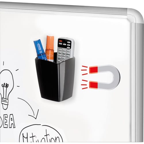 465074_d1.jpg CEP Pot à crayons magnétique, 2 compartiments. Dimensions (lxhxp) : 7,8 x 9,5 x 7,4 cm. Coloris Noir – Image 1