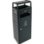 PROBBAX Cendrier 3L Avec Corbeille 24L gris foncé