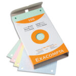 EXACOMPTA Étui de 100 fiches bristol perforées 100x150mm quadrillées 5x5 assortis