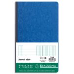 EXACOMPTA Piqûre journal folioté 32x19,5cm 80 pages. Coloris assortis