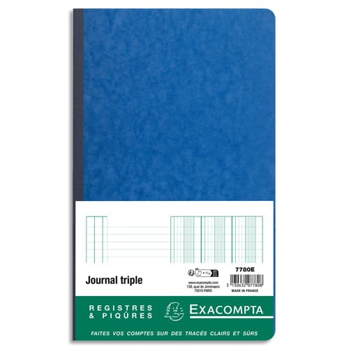 465124_d1-1.jpg EXACOMPTA Piqûre journal folioté 32x19,5cm 80 pages. Coloris assortis – Image 1