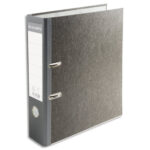 EXACOMPTA Classeur à levier en carton PREMTOUCH dos 80mm, coloris Gris Marbré