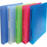 EXACOMPTA Classeur 4 anneaux CHROMALINE dos 4cm PP 7/10e. Format A4+. Coloris assortis classique