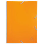 EXACOMPTA Chemise 3 rabats et élastique ECO en polypropylène 4/10e. Coloris Jaune