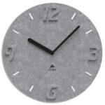 ALBA Horloge murale D30 cm en PET 100% recyclé. Pile AA non fournie. Gris foncé