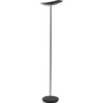 ALBA Lampadaire LED acier. 30W, 3500lmn, 3000K, 25000h. Interrupteur avec variateur. H188 cm Chrome/Noir