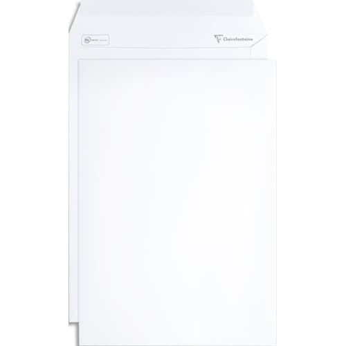 465310_d1-1.jpg CLAIREFONTAINE Paquet de 15 pochettes vélin Blanc auto-adhésives 120g format C4 229 x 324 mm – Image 1