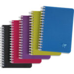 CLAIREFONTAINE Carnet spirale LINICOLOR polypropylène 100 pages 9x14cm 5x5. Coloris assortis Intensive