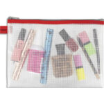 SNOPAKE Pochette A5 fourre-tout renforcée ''Eva Mesh'' zip métal 3 coloris : jaune, bleu, rouge