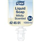 TORK ESSITY Savon doux pour les mains parfumé,hydratant.Mousse riche et crémeuse.Lot 6x1L.Distributeur S4