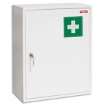 WONDAY Armoire a pharmacie ouverture/fermeture serrure à clé 2 clés + fixation au mur visserie fournie