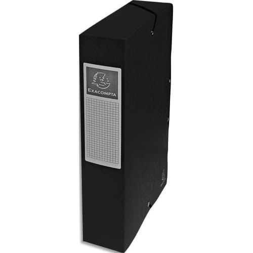 466847_d1.jpg EXACOMPTA Boîte de classement EXABOX en carte lustrée 7/10e. Dos de 6 cm. Coloris Noir – Image 1