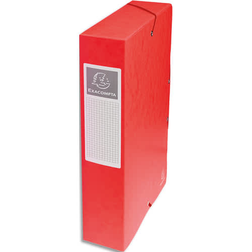 466849_d1.jpg EXACOMPTA Boîte de classement EXABOX en carte lustrée 7/10e. Dos de 6 cm. Coloris Rouge – Image 1