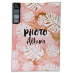 EXACOMPTA Album photos livre TROPIC. Capacité 300 photos, 100 pages Blanches. 22,5x32,5 cm, coloris Paste