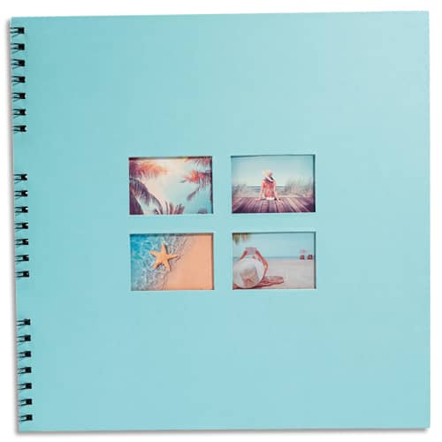 466884_d1.jpg EXACOMPTA Album photos à spirales MILANO. Capacité 360 photos, pages Noires. 32x32 cm, coloris Vert Turqu – Image 1