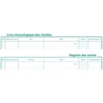 EXACOMPTA Piqûre 24x32cm. Journal des Recettes Achats des Micro-entreprises 80 pages