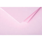 CLAIREFONTAINE Paquet de 20 enveloppes 120g POLLEN 11x22cm (DL). Coloris Rose dragée