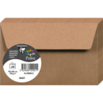 CLAIREFONTAINE Paquet de 20 enveloppes 120g POLLEN 9x14cm. Coloris Kraft