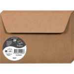 CLAIREFONTAINE Paquet de 20 enveloppes 120g POLLEN 11,4x16,2cm (C6). Coloris Kraft