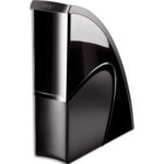 CEP Porte-revues CepPro polystyrène 100% recyclé et 100% recyclable. Dim (hxp): 31x27cm. Dos 8,5 cm. Noir