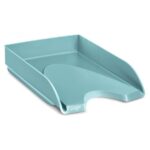 CEP Corbeille à courrier RIVIERA en polystyrène anti-choc. Dim (lxhxp) : 25,7x6,6x34,8 cm. Vert d'eau