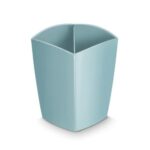 CEP Pot à crayons RIVIERA en polystyrène, 2 compartiments. Dimensions (lxhxp): 7,4x9,5x7,4 cm. Vert d'eau