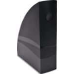 EXACOMPTA Porte-revues Mag-Cube ECOBlack en PS. Dimensions (h x p) : 30,5 x 26,6 cm. Dos de 8,2 cm. Noir