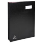 EXACOMPTA Parapheur DIRECTION 20 compartiments couverture plastifiée PVC. Format 24x32cm. Coloris Noir