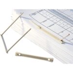 FAST Boîte de 100 relieurs plastique 6 cm pour archivage de documents perforées. Coloris beige