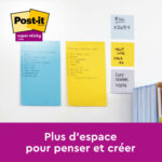POST-IT Lot de 6 blocs repositionnables de 100 feuilles 102 x 152 mm néon assortis – Image 3