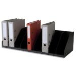 PAPERFLOW Trieurs à Cases Fixe en polystyrène, 9 cases H.21 x P.29 x L.85,7, Noir