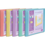 EXACOMPTA Classeur personnalisable KREACOVER A4+ PP, dos 4cm 4 anneaux 30mm. Coloris Assortis Pastel