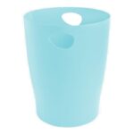 EXACOMPTA Corbeille à papier ECOBIN AQUAREL 15L en polypropylène. Dim (Ø x H) : 26 x 33,5 cm. Vert pastel