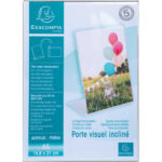 EXACOMPTA Porte-visuel incliné vertical format A5 - Cristal 85058D