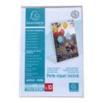 EXACOMPTA Lot de 10 porte-étiquettes vertical format A7 Cristal 87058HD