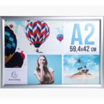EXACOMPTA Cadre photo mural aluminium format A2 - Cristal 8294358D