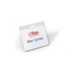 DURABLE Sachet de 5 Porte-badges en PVC pour insert jusqu'au format 60 x 90mm. Fente pour accessoires.