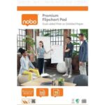 NOBO Recharge bloc papier pour chevalet 50 feuilles réversibles unies ou quadrillées 90g FSC. Livré roulé
