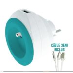 WATT & CO Prise murale BeWatt avec chargeur USB réversible Turquoise