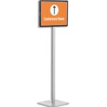 DURABLE Présentoir sur pied INFO STAND BASIC A3, affichage 2 côtés. Livré avec 2 DURAFRAME MAGNETIC noir