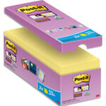 POST-IT PACK AVANTAGE DE 14+2 blocs repositionnable Super Sticky de 90 feuilles. Format 76 x 76 mm. Jaune