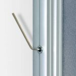 Vitrine d'intérieur avec fermeture à clé, fond magnétique laqué Blanc, cadre alu - 6 feuilles A4 – Image 2