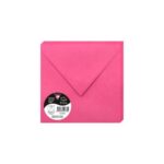 CLAIREFONTAINE Paquet de 20 enveloppes 120g POLLEN 16,5x16,5cm. Coloris Fuchsia